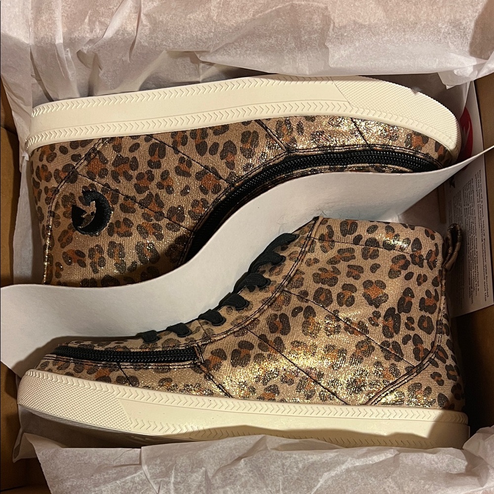 Billy Kids Leopard Print High-Top Sneakers